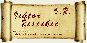 Viktor Ristikić vizit kartica